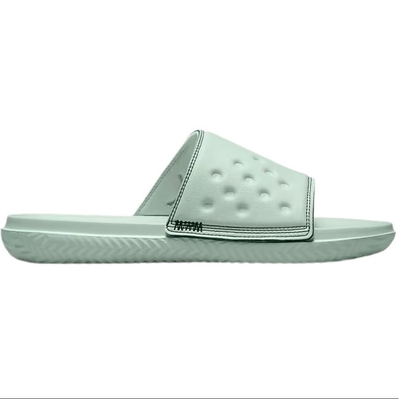 SOLD Nike Air Jordan Play Slides Seafoam/Photon Dust Men's Sandal Size 8 - Picture 3 of 6